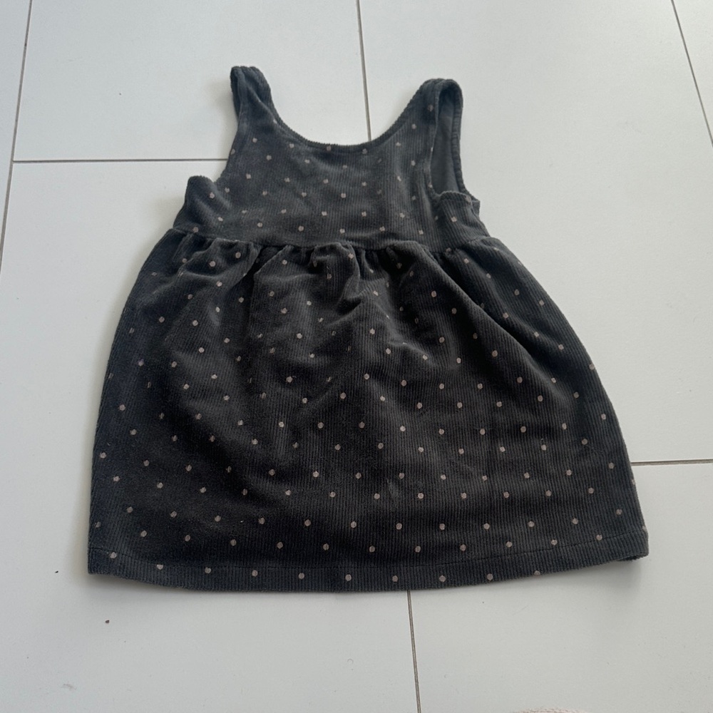 Zara gray Polka Dot Dress 3 girls